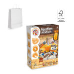 Kit de săpături în Egiptul antic II. Joc educațional furnizat cu o pungă cadou din hârtie kraft (90 g/m²), fabricat din material certificat FSC™ și alte materiale controlate personalizat