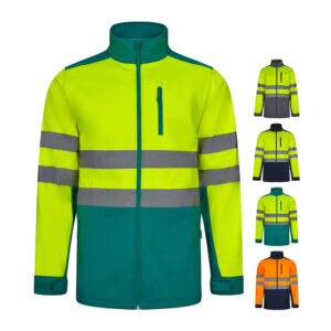 VL HESTIA. Jachetă soft shell bicolor (280g/m²), din poliester (96%) și elastan (4%) personalizată