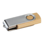 Stick USB Twist cu capac din lemn mediu personalizat - Image 2