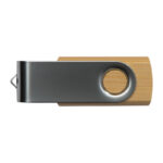 Stick USB Twist cu capac din lemn mediu personalizat - Image 4