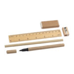 Set de scriere cu riglă, gumă de șters, ascuțitoare, creion personalizat - Image 3