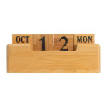 Calendar de birou din bambus etern personalizat - Image 3