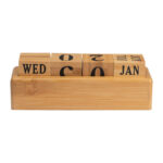 Calendar de birou din bambus etern personalizat - Image 4