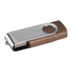 Stick USB Twist cu capac din lemn închis 8GB personalizat - Image 2