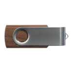 Stick USB Twist cu capac din lemn închis 8GB personalizat - Image 4