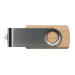 Stick USB Twist cu capac din lemn deschis 8GB personalizat - Image 4