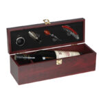Set de vin în cutie din lemn personalizat - Image 2