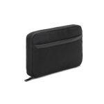 YANGON. Geantă organizator spațioasă pentru accesorii tehnice din twill cu strat hidrofug și poliester reciclat 600D personalizată
