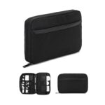 YANGON. Geantă organizator spațioasă pentru accesorii tehnice din twill cu strat hidrofug și poliester reciclat 600D personalizată - Image 2