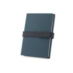 SANDERSON. Bloc de notițe A5 din PU (50% reciclat) cu două blocuri: pagini aliniate și pagini simple personalizat