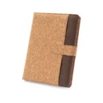 Agendă Personalizată FIELDING. Dosar A5 din plută și poliester reciclat (100% rPET) cu blocnotes detașabil