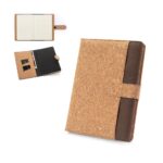 Agendă Personalizată FIELDING. Dosar A5 din plută și poliester reciclat (100% rPET) cu blocnotes detașabil - Image 2