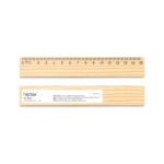 WESLEY 15. Rigla din lemn de pin cu scală de 15 cm personalizată - Image 2