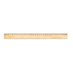 WESLEY 30. Rigla din lemn de pin cu scală de 30 cm personalizată