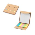 AINSLEY. Set de birou 2 în 1, fabricat din hârtie 100% reciclată, cu 6 blocuri de notițe adezive personalizat - Image 2