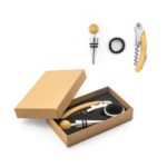 SAVORY. Set de vin din bambus și oțel inoxidabil personalizat - Image 2