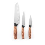 BAHARAT. Set de 3 cuțite de bucătărie cu lame din oțel inoxidabil și mânere ergonomice personalizate - Image 3