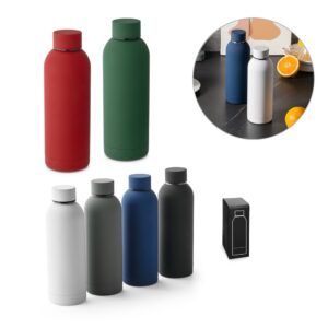 ODIN. Sticla din oțel inoxidabil (36% reciclată) cu perete dublu 550 mL personalizată