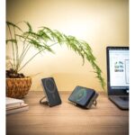 WARSHEL 5. Power bank magnetic de 5'000 mAh cu încărcător wireless ultrarapid de 15W din ABS reciclat (100% rABS) cu suport personalizat - Image 5