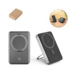WARSHEL 10. Power bank magnetic de 10'000 mAh cu încărcător wireless ultrarapid de 15W din ABS reciclat (100% rABS) cu suport personalizat - Image 2