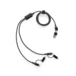 BERTOZZI. Cablu USB 6-în-1 super-rapid, fabricat din aluminiu reciclat (20%) și PET reciclat (4%) personalizat