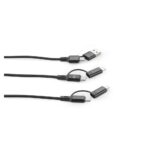 BERTOZZI. Cablu USB 6-în-1 super-rapid, fabricat din aluminiu reciclat (20%) și PET reciclat (4%) personalizat - Image 6