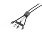 ZEWAIL. Cordon cu suport pentru smartphone inclus, cablu USB-C și diverse adaptoare din ABS reciclat și TPE reciclat personalizat - Image 3