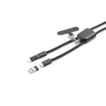 ZEWAIL. Cordon cu suport pentru smartphone inclus, cablu USB-C și diverse adaptoare din ABS reciclat și TPE reciclat personalizat - Image 5