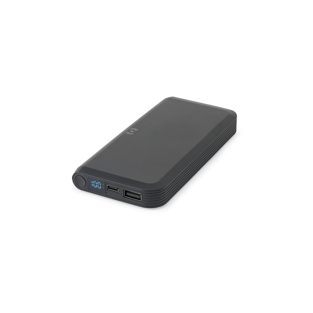 97214-103-0 BECKER 10. Power bank de 10'000 mAh din ABS reciclat (100% rABS) cu încărcător wireless super rapid de 15W personalizat - Image 1