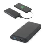 BECKER 10. Power bank de 10'000 mAh din ABS reciclat (100% rABS) cu încărcător wireless super rapid de 15W personalizat - Image 2